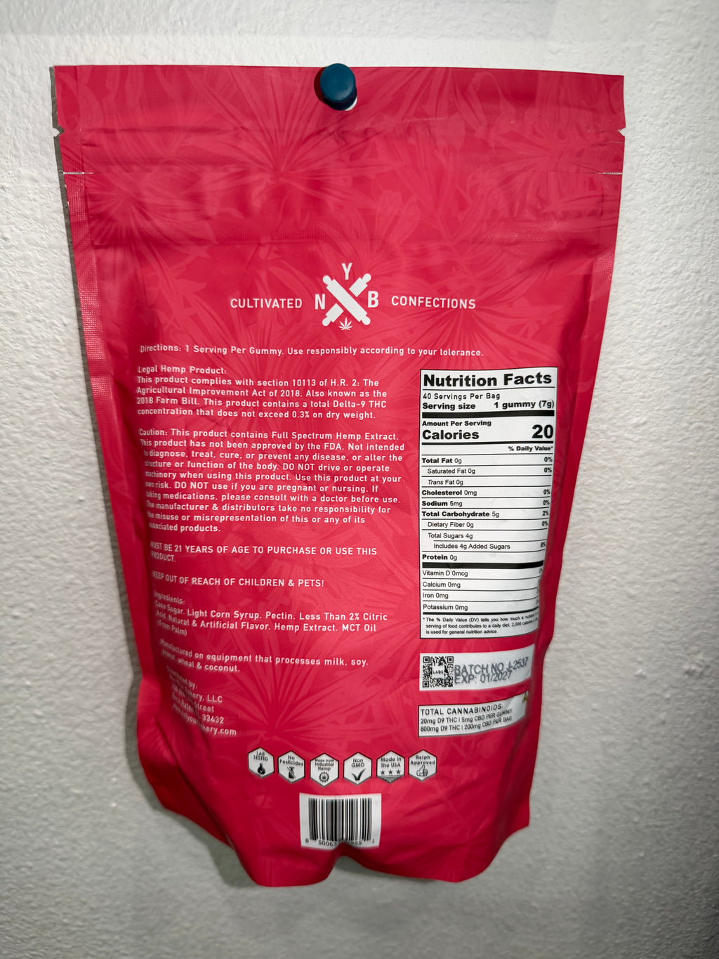 Jelly 1000mg D9XP Live Resin 40 pack